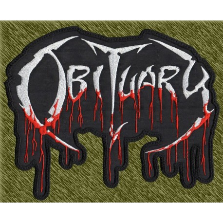 parche bordado para espalda, obituary, slowly we rot