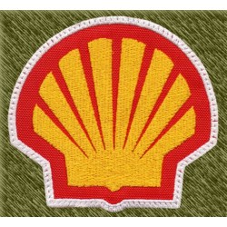 Parche bordado, shell