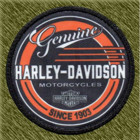 Parche sublimación, harley davidson, genuine