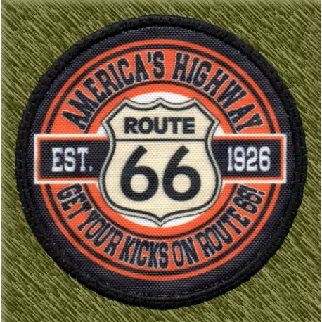 Parche sublimación, route 66, america's highway