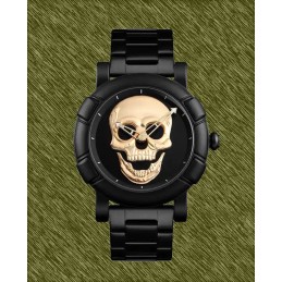 Reloj de acero, calavera...