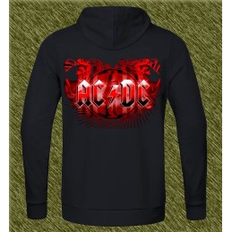 Sudadera ac dc black ice rojo