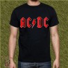 Camiseta AC DC letras rojas