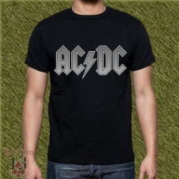 Camiseta AC-DC letras grises