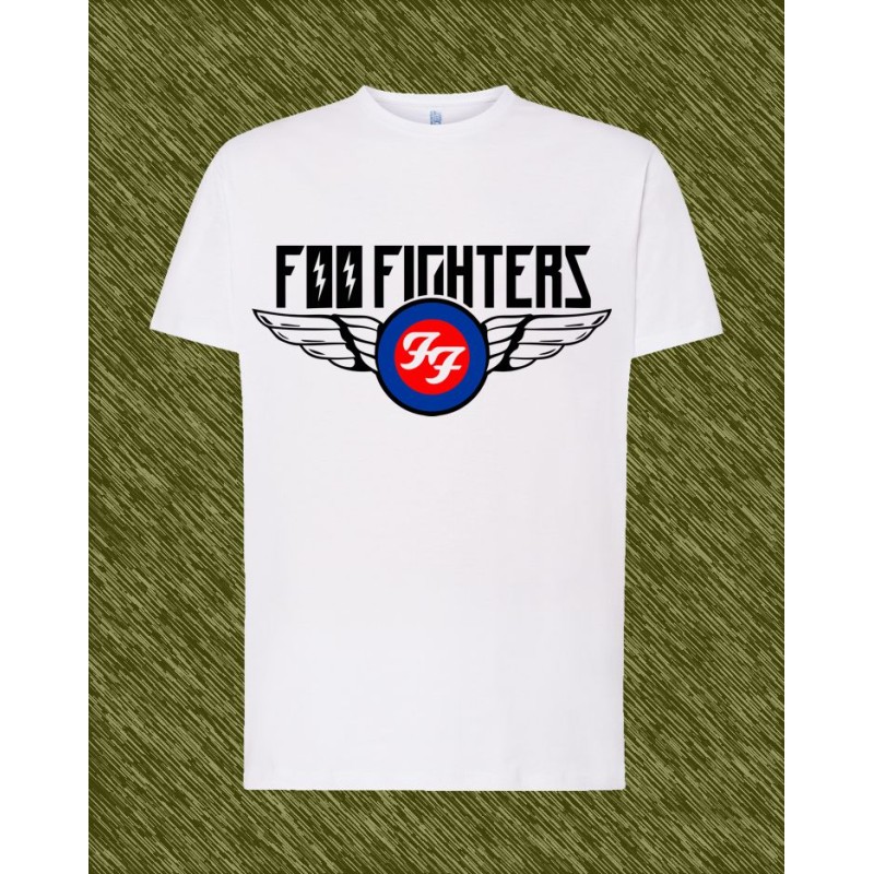 Camiseta blanca foo fighters