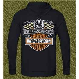 Sudadera harley davidson banderas