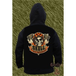 Sudadera skull v-twin performance