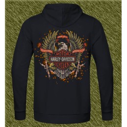 Sudadera harley davidson águila retro dorada