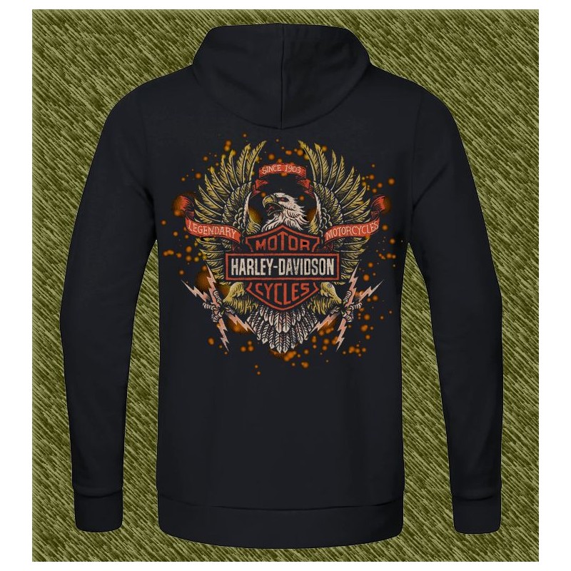 Sudadera harley davidson águila retro dorada