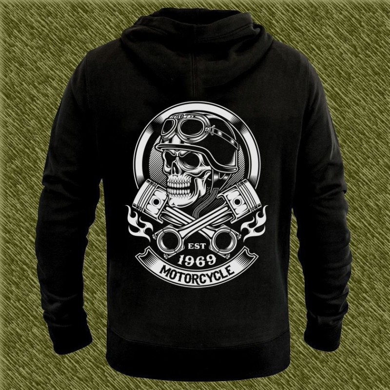 Sudadera calavera motorcycle est. 1969