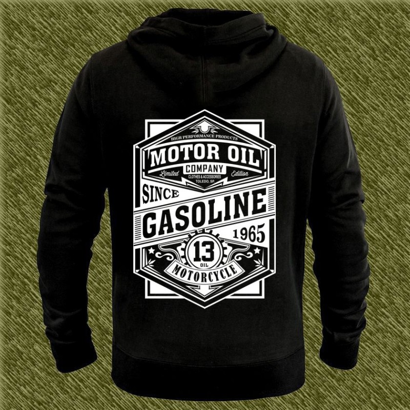 Sudadera gasoline motor oil