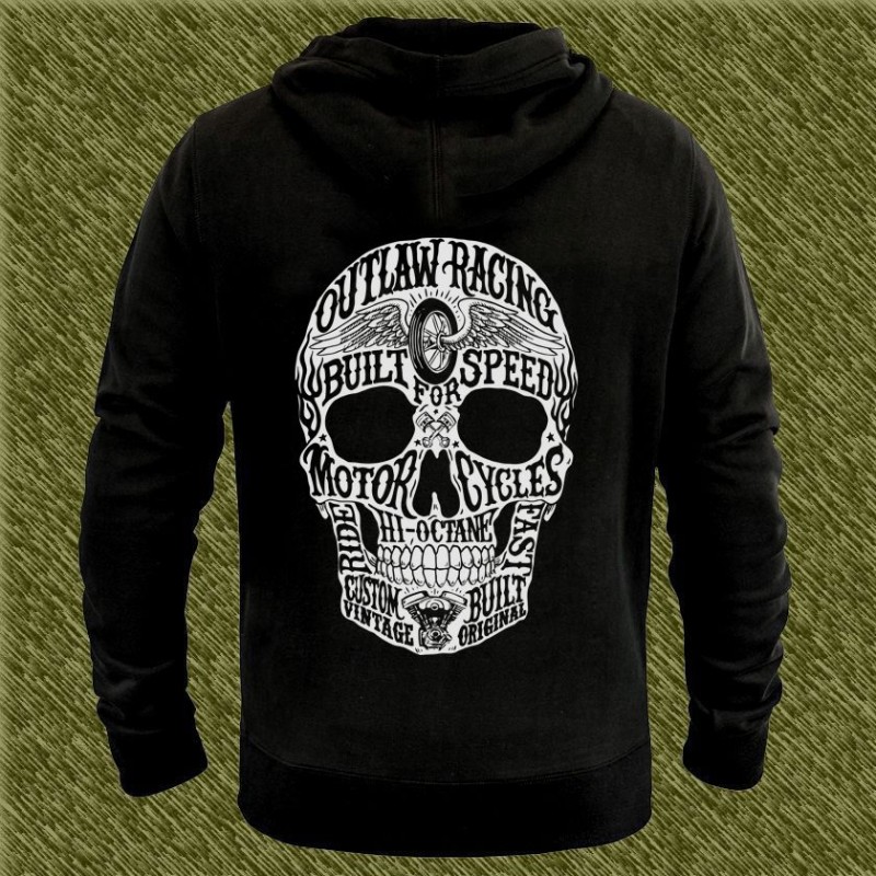 Sudadera calavera outlaw racing