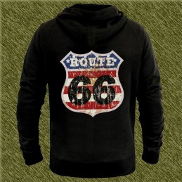 Sudadera route 66 bandera