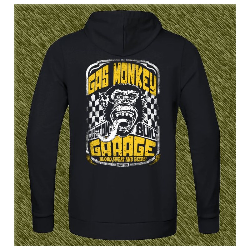 Sudadera gas monkey custom built