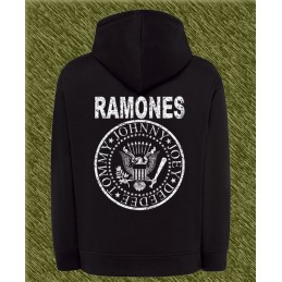 sudadera de mujer ramones blanco