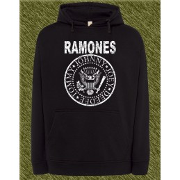 sudadera de mujer ramones blanco