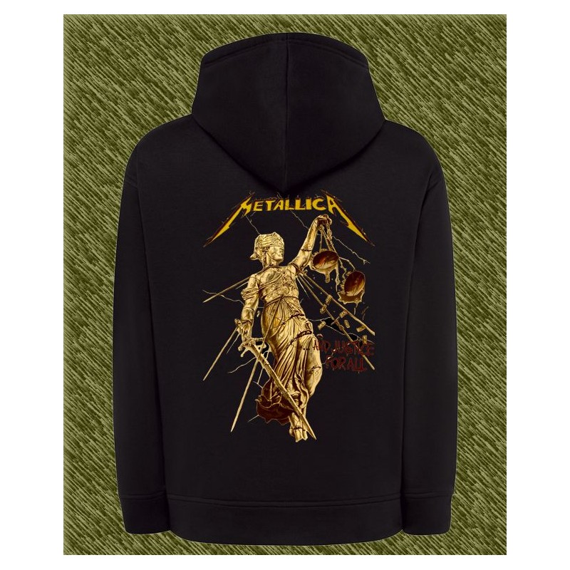 sudadera de mujer metallica and justice for all