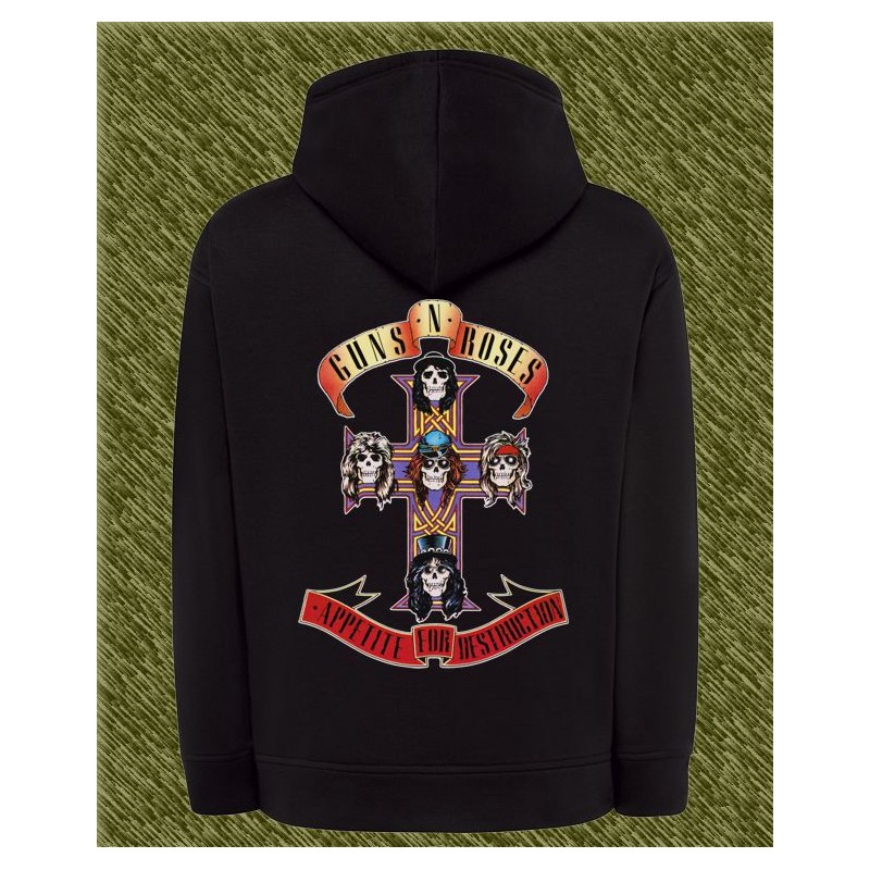 sudadera de mujer guns n roses, appetite for destruction