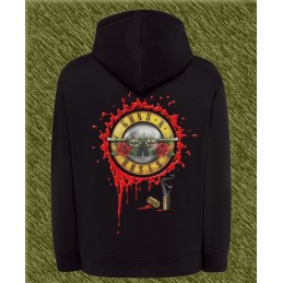 sudadera de mujer guns n roses logo con sangre