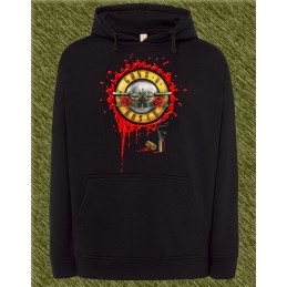 sudadera de mujer guns n roses logo con sangre