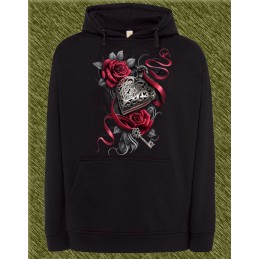 sudadera de mujer corazón rosa