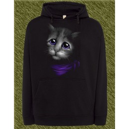 sudadera de mujer gato triste