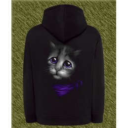 sudadera de mujer gato triste