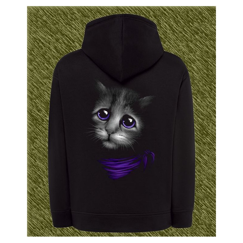 sudadera de mujer gato triste