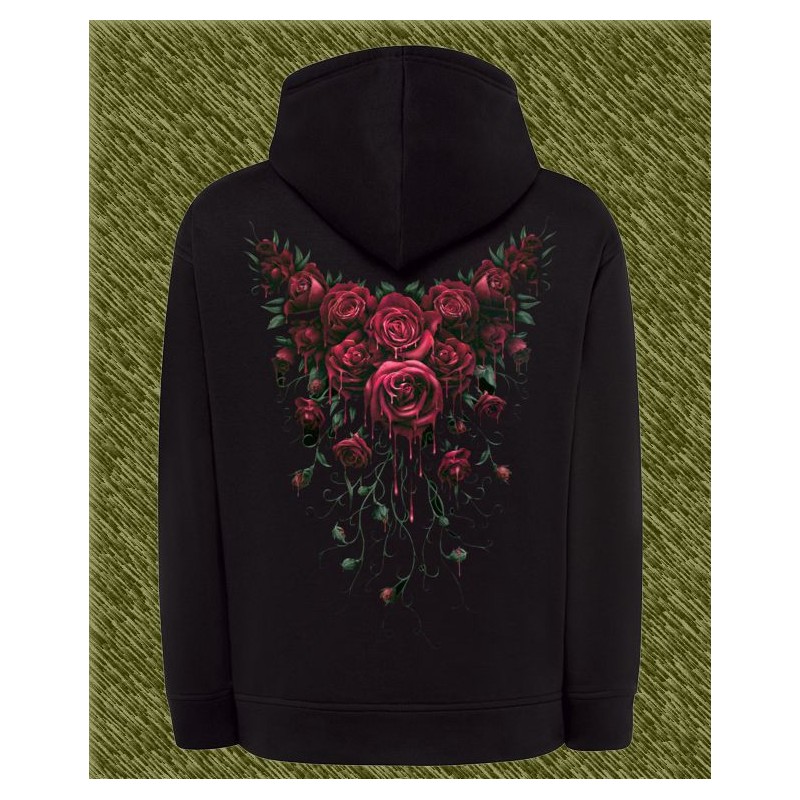 sudadera de mujer rosas