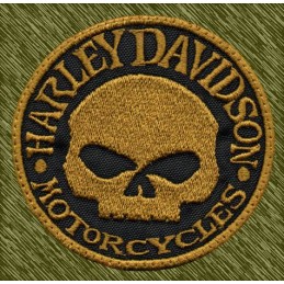 parche hd skull beig