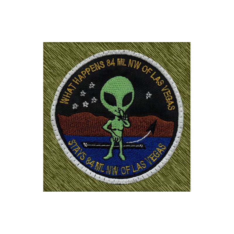 Parche bordado, alien 84 ml. las vegas