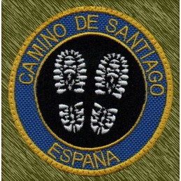 Parche bordado senderismo, camino de santiago, huellas