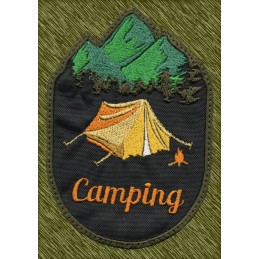 Parche bordado senderismo, camping