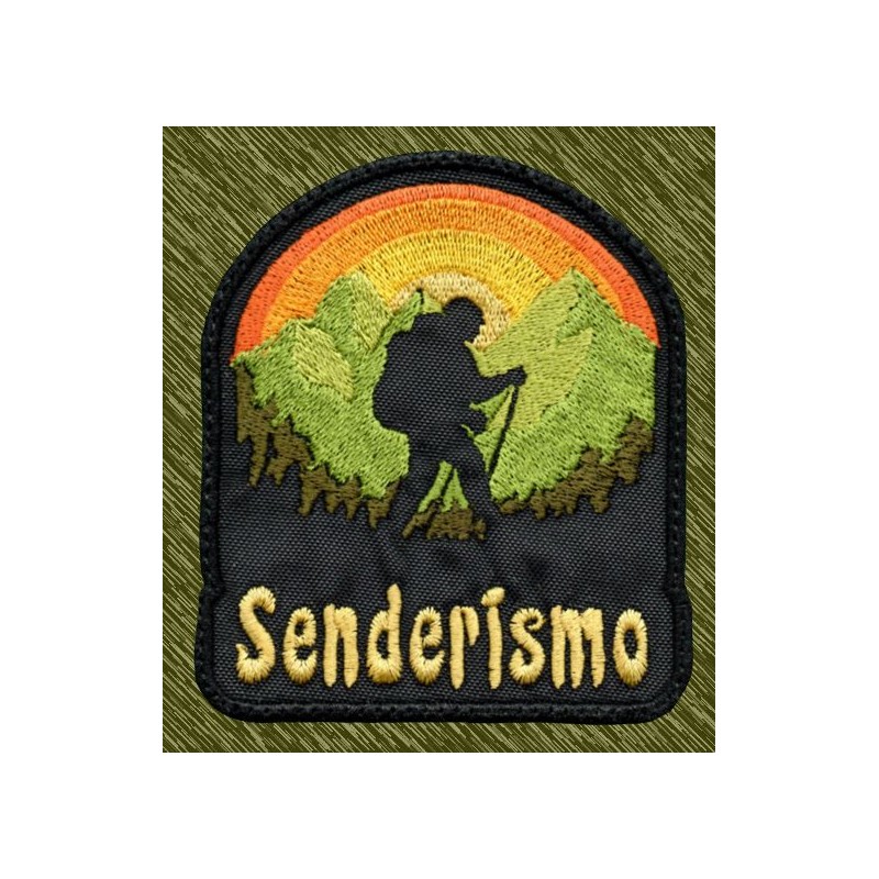 Parche bordado senderismo, senderista