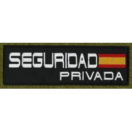 parche bordado, seguridad privada, para espalda