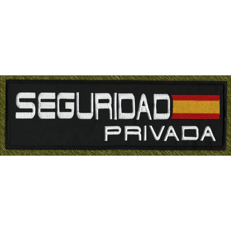parche bordado, seguridad privada, para espalda