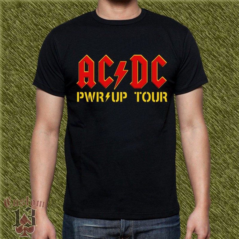 camiseta acdc power up negra unisex custom 13