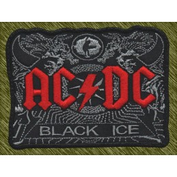 Parche bordado, AC/DC, black ice, portada