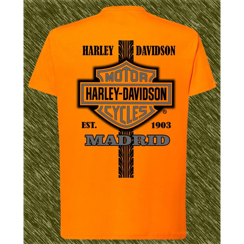 Camiseta Harley Davidson madrid logo