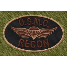 parche bordado, USMC recon marrón