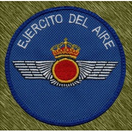 parche bordado, ejército del aire, azul
