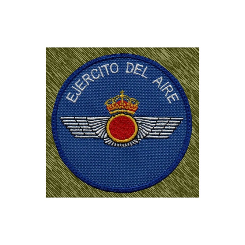 parche bordado, ejército del aire, azul