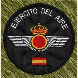 parche bordado, ejército del aire, negro