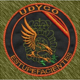 parche bordado, udyco estupefacientes