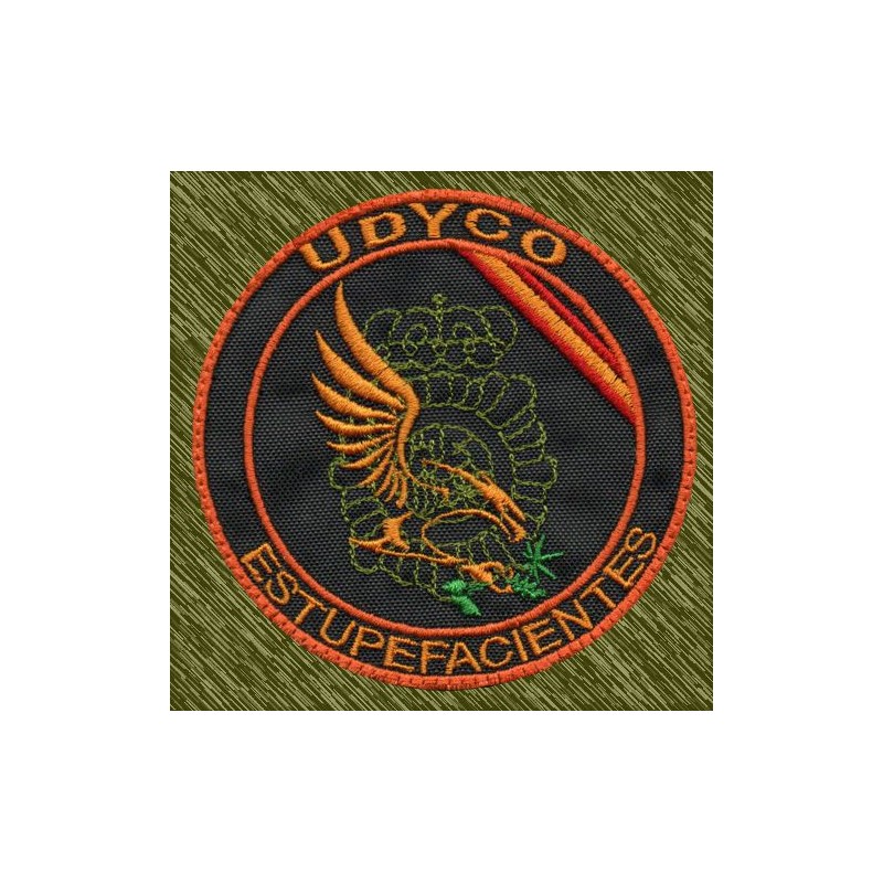 parche bordado, udyco estupefacientes