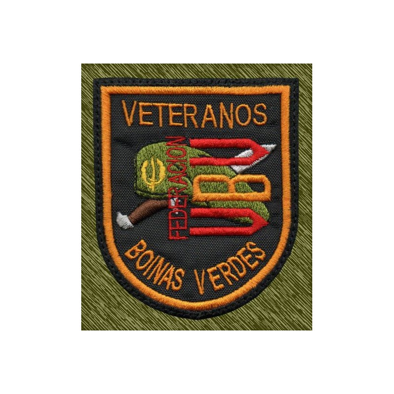 parche bordado, veteranos boinas verdes, federación