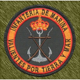 parche bordado, infantería de marina, valientes por tierra y mar