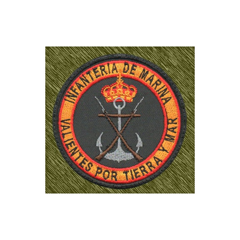 parche bordado, infantería de marina, valientes por tierra y mar