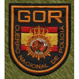 parche bordado, cuerpo nacional de policia, GOR