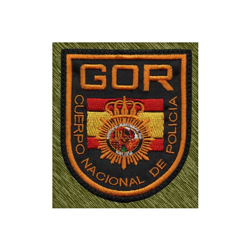 parche bordado, cuerpo nacional de policia, GOR